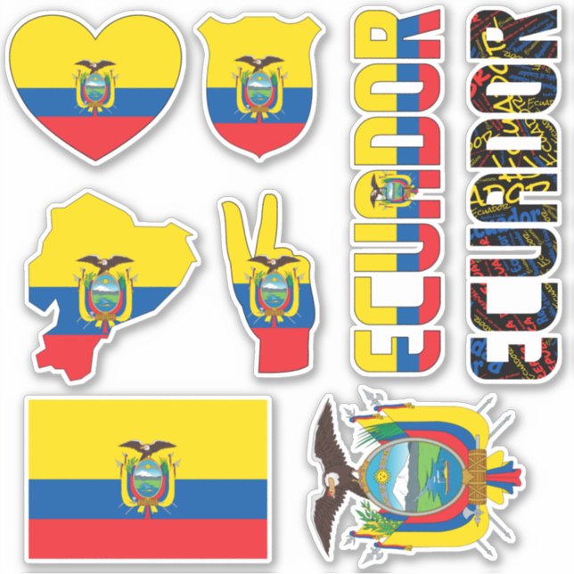 Phantastisches Ecuador - Formen Staatssymbole Aufkleber (Vorderseite)