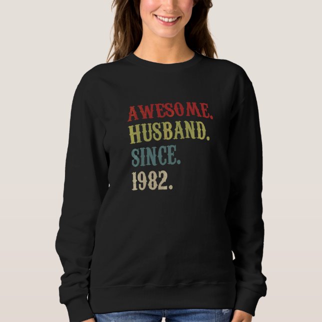 Phantastisches Ehemann seit 1982 Retro 40 Wedding  Sweatshirt (Vorderseite)