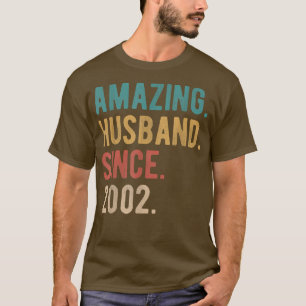 Phantastisches Ehemann seit 2002 20. Hochzeit Anni T-Shirt