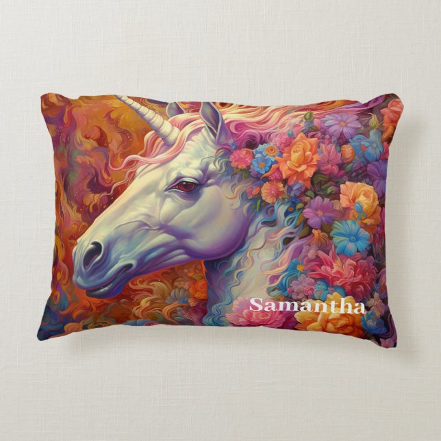 Phantastisches Einhorn Dekokissen (Rückseite)