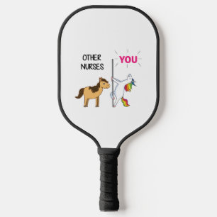 Phantastisches Einhorngeschenk für Krankenschweste Pickleball Schläger