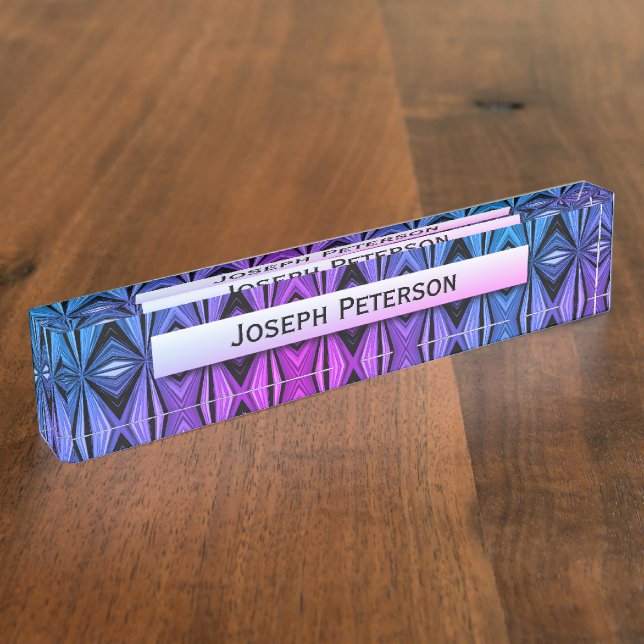 Phantastisches Farbdiamantendesign Namensplakette (Seite)