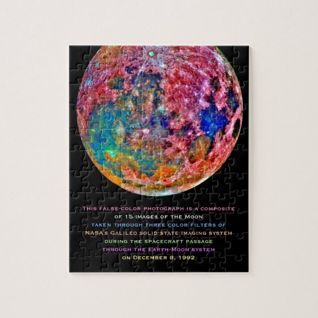 Phantastisches, farbiges Moon Satellite Foto zusam (Vertikal)