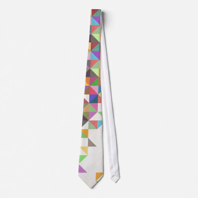Phantastisches farbiges Retro-geometrisches Muster Krawatte (Vorderseite)