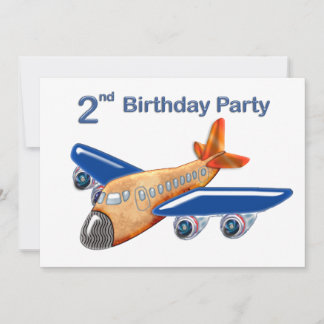 Phantastisches Flugzeug am 2. Geburtstag Einladung
