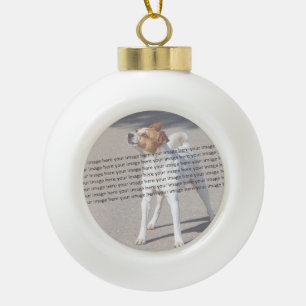 Phantastisches Foto für Hunde Katzenvogel Keramik Kugel-Ornament
