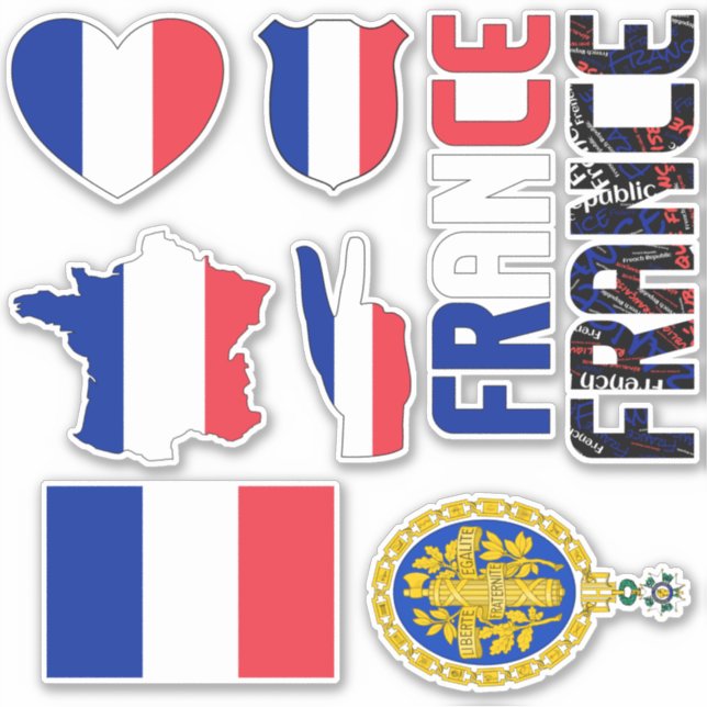 Phantastisches Frankreich - Staatssymbole Aufkleber (Vorderseite)