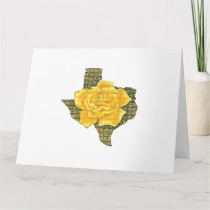 Phantastisches Gelb-Rose von Texas-Muster Blume Karte