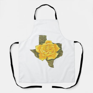 Phantastisches Gelb-Rose von Texas-Muster Blume Schürze