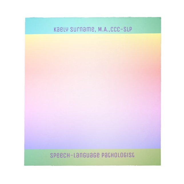 Phantastisches Geschenk! Sprachpathologe Notizbloc Notizblock (Vorderseite)