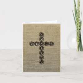 Phantastisches Grace Cross Beileid mit Verse Karte