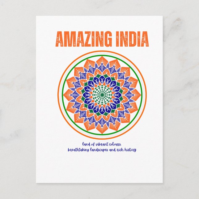 Phantastisches Indien Postkarte (Vorderseite)