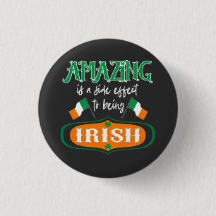 Phantastisches Irish Flag Kleeblatt Lucky Celtic P Button