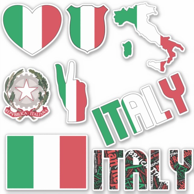 Phantastisches Italien - Staatssymbole Aufkleber (Vorderseite)
