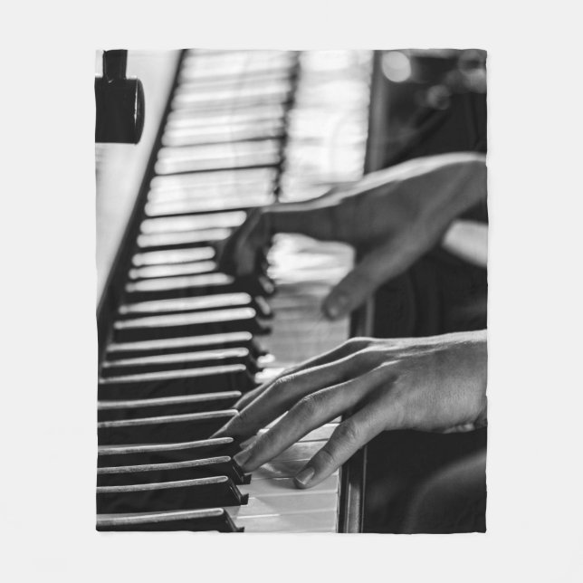 Phantastisches Klavier Fleecedecke (Vorderseite)