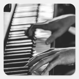 Phantastisches Klavier Quadratischer Aufkleber