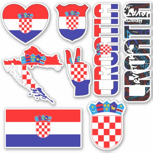 Phantastisches Kroatien Staatssymbole Aufkleber (Vorderseite)