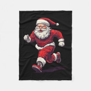 Phantastisches Laufen von Santa Outfit für Joggen  Fleecedecke