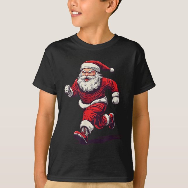 Phantastisches Laufen von Santa Outfit für Joggen  T-Shirt (Vorderseite)