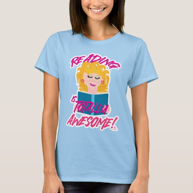 Phantastisches Lesen von Retro Book Liebe Cartoon T-Shirt (Vorderseite)