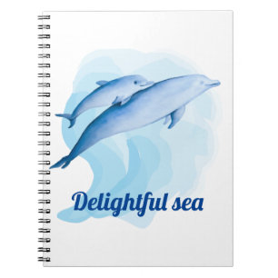 Phantastisches Meer mit Delphinen Notizblock