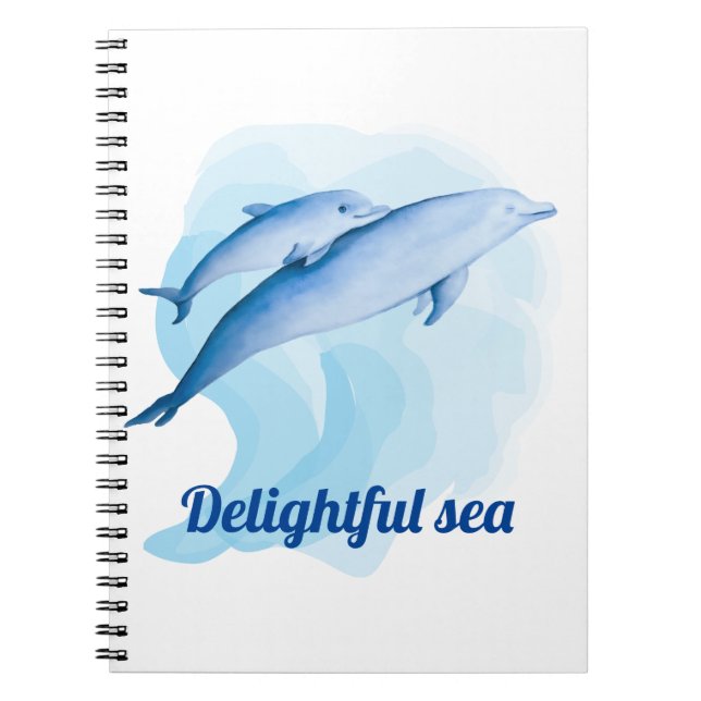 Phantastisches Meer mit Delphinen Notizblock (Vorderseite)