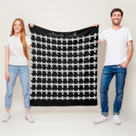 Phantastisches, minimales, schwarzes und weißes Ke Fleecedecke