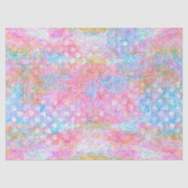 Phantastisches Muster in rosa und blauer Pastellfa Seidenpapier (Vorderseite)