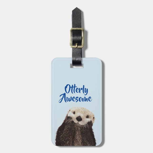 Phantastisches Niedliches Otter-Foto Gepäckanhänger (Vorderseite vertikal)
