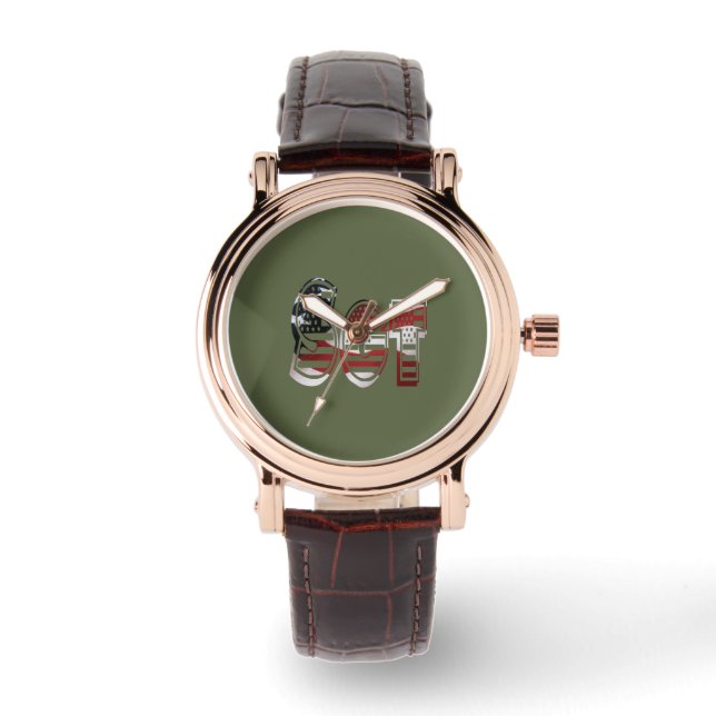 Phantastisches Patriotisches Militär einzigartig Armbanduhr (Vorderseite)