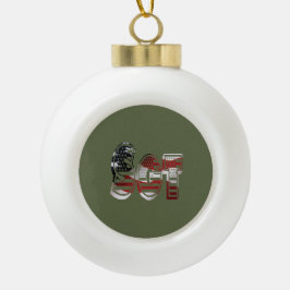 Phantastisches Patriotisches Militär einzigartig Keramik Kugel-Ornament