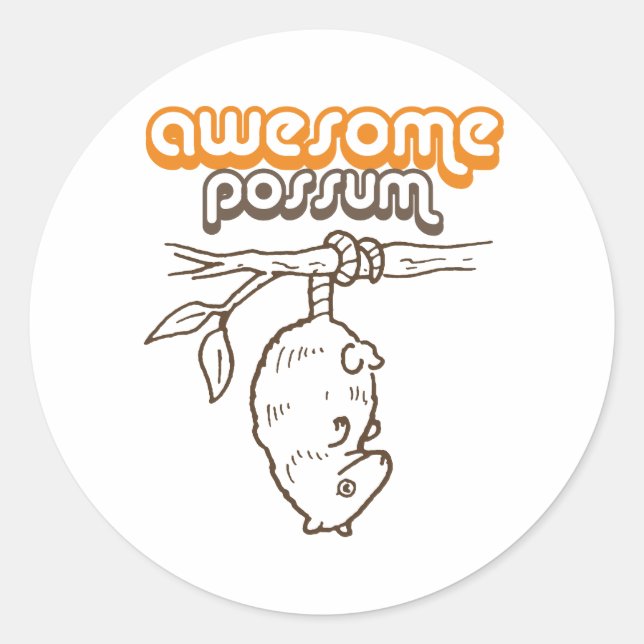 PHANTASTISCHES POSSUM RUNDER AUFKLEBER (Vorderseite)