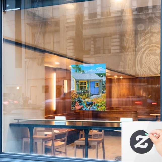 Phantastisches Radzeichnen Fensteraufkleber (Café-Fenster)