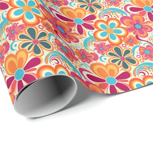 Phantastisches Retro-Fliesenpapier Geschenkpapier (Rolleneckpunkt)