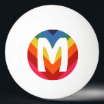 Phantastisches Retro-Regenbogen-Pong-Ball Monogram Tischtennisball<br><div class="desc">Ganz phantastisch und lustig Retro inspiriert Regenbogenpongball mit Monogramm. Löschen Sie den Text,  um Leerzeichen verlassen oder ihn anzupassen,  um Schriftart,  Farbe,  Größe usw. zu ändern.</div>