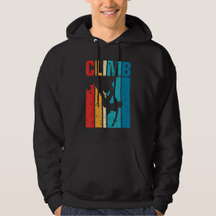 Phantastisches Rock Klettern Retro Bergsteigen Hoodie