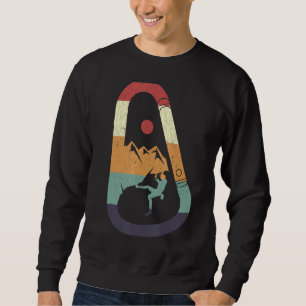 Phantastisches Rock Klettern Retro Bergsteigen Sweatshirt