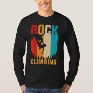 Phantastisches Rock Klettern Retro Bergsteigen T-Shirt