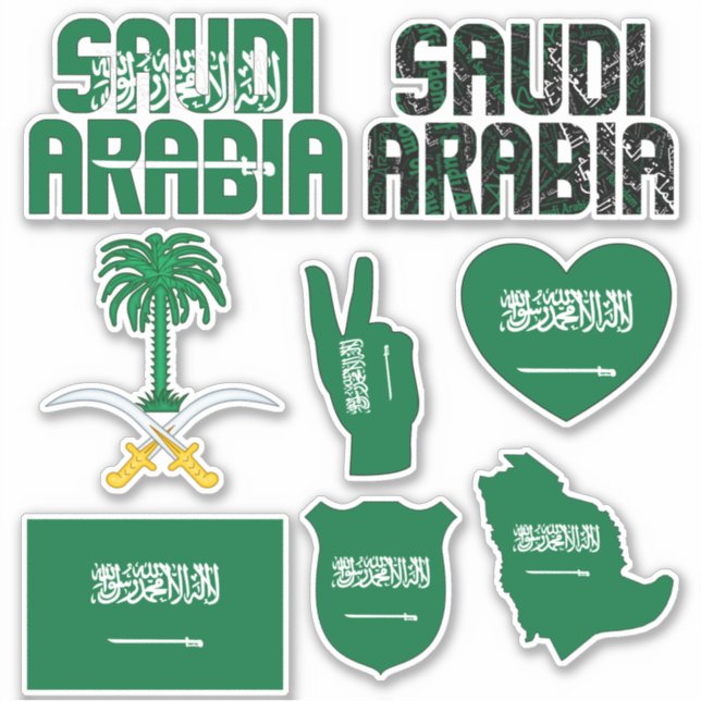Phantastisches Saudi-Arabien formt Staatssymbole Aufkleber (Vorderseite)
