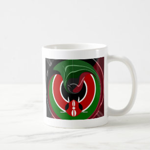 Phantastisches, schönes Fluid Kenya-Flag-Grafikdes Kaffeetasse
