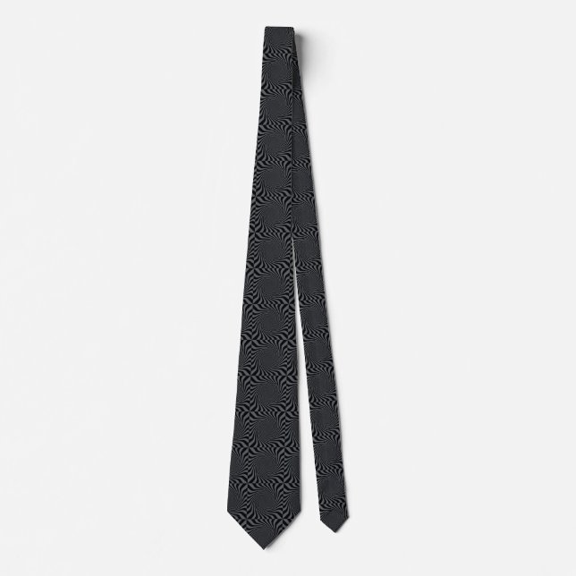 Phantastisches Schwarz-Swirl-Muster anpassen! Krawatte (Vorderseite)