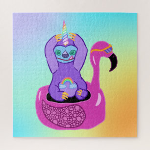 Phantastisches Slothicorn Pool Party! Jigsaw Puzzl