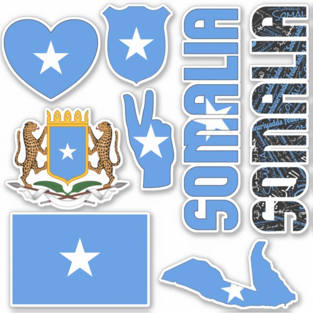 Phantastisches Somalia - Staatssymbole Aufkleber (Vorderseite)