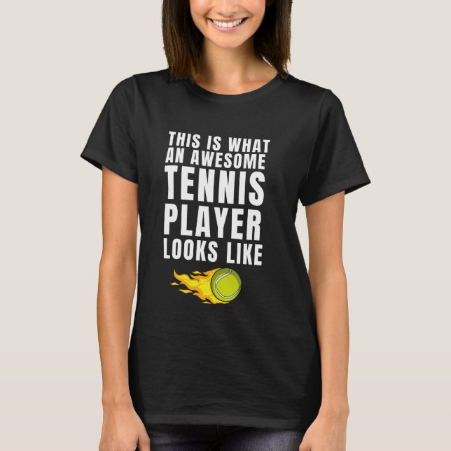 Phantastisches Tennis-Player Sportangebot Sprichwo T-Shirt (Vorderseite)