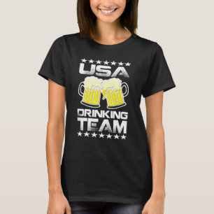Phantastisches Trinken von Bier in den USA Trinkte T-Shirt