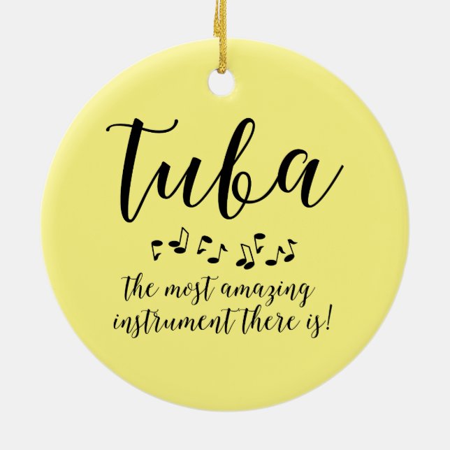 Phantastisches Tuba-Musikinstrument Keramik Ornament (Hinten)