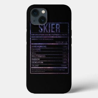 Phantastisches und sonniges Nährwertlabel Ski Skis Case-Mate iPhone Hülle
