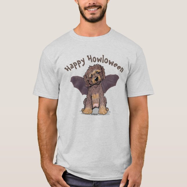 Phantom Chocolate DoodleMoji Halloween T-Shirt (Vorderseite)