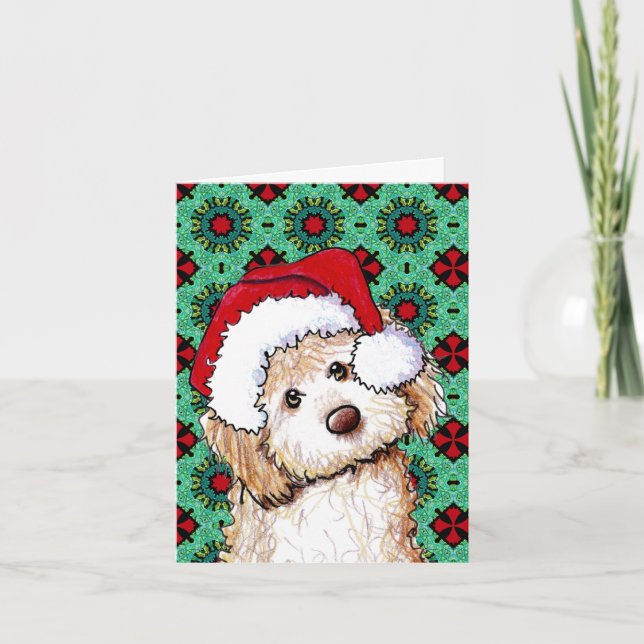 Phantom Goldendoodle Weihnachtskarte Feiertagskarte (Vorderseite)