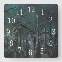 Phantom Graveyard Square Clock
